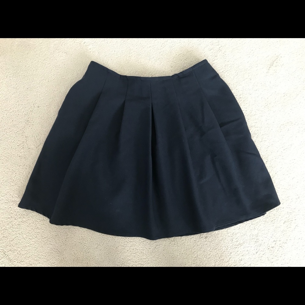 Navy Ruffled Skirt